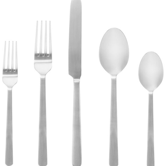 Godinger Lola Matte Stainless Steel 18/10 Stainless Steel 20Pc Flatware Set - Picture 3 of 11
